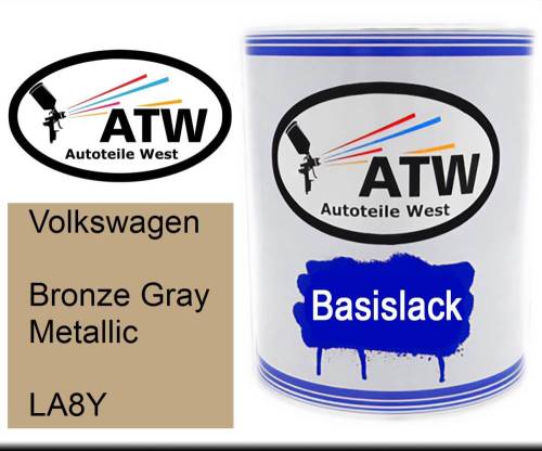 Volkswagen, Bronze Gray Metallic, LA8Y: 1L Lackdose, von ATW Autoteile West.